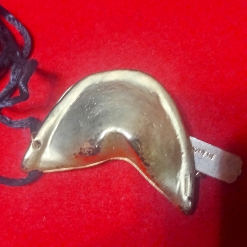 Fortune cookie necklace